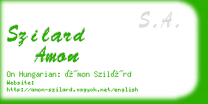 szilard amon business card